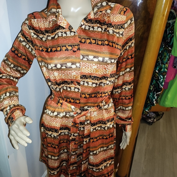 Stunning Vintage Button Down Top with Belt - Picture 7 of 7